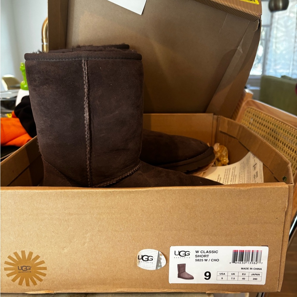 UGG Suede Boots in Dark Brown